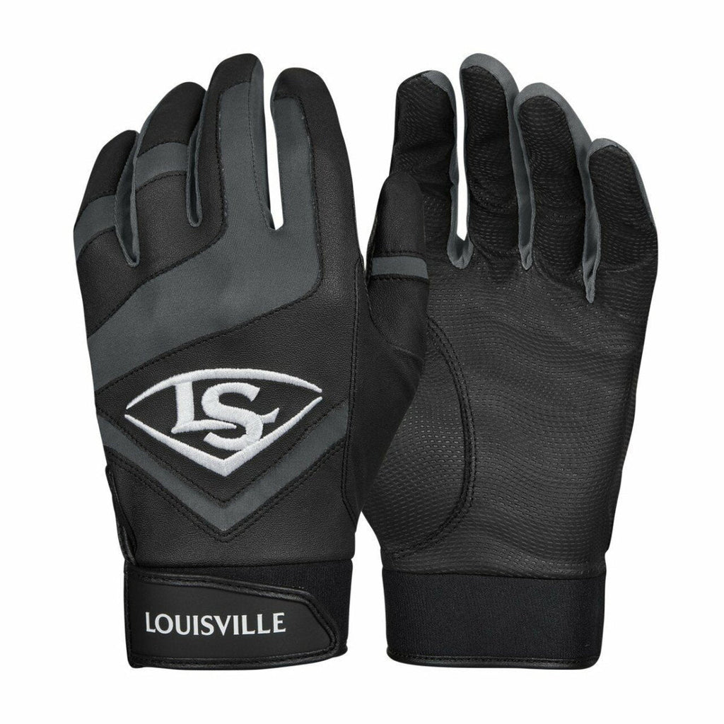 Louisville Slugger Adult Genuine Batting Gloves - Black / White