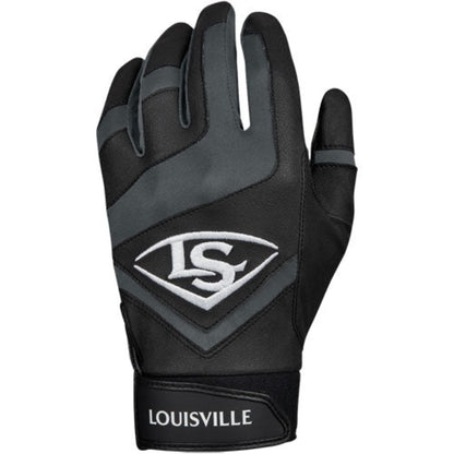 Louisville Slugger Adult Genuine Batting Gloves - Black / White