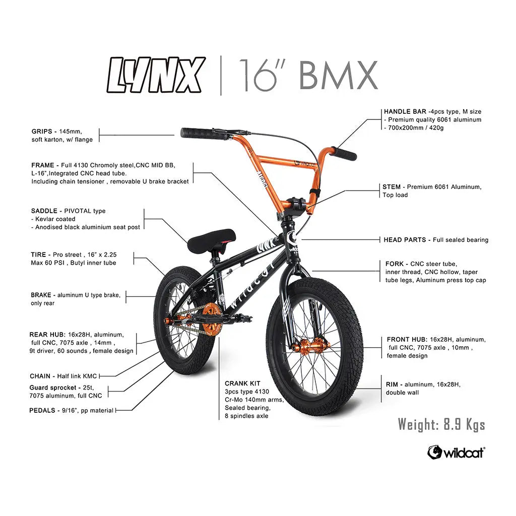 Lynx 16" BMX Black