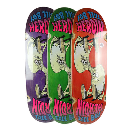 Heroin Skateboard Deck Merged Tall Boy (Assorted) 10.25" x 32.2"