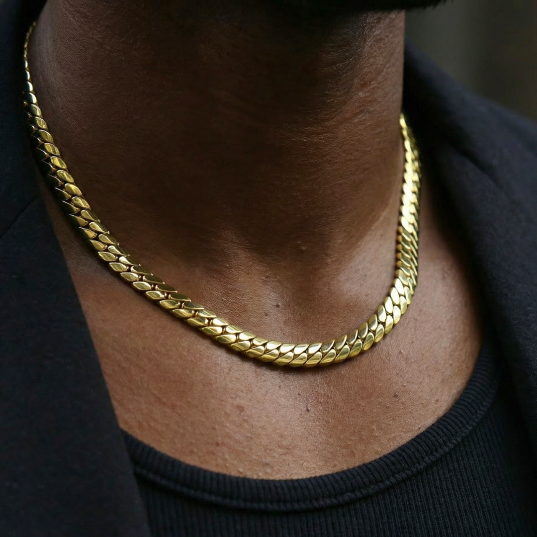 Miami Cuban Link Chain (Gold) - 8mm