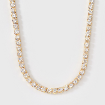 Micro Clustered Tennis Chain (Gold) - 5mm