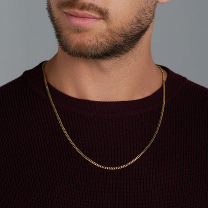 Micro Cuban Link Chain (Gold)