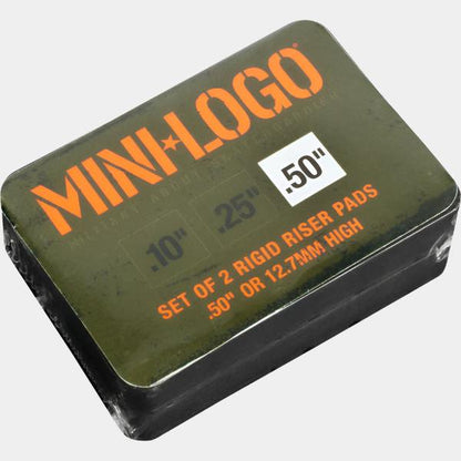 Mini Logo 1/2" Rigid Riser Pad Set 2-Pack Black
