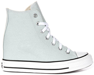 Converse All Star Wedge Hi A13532C In Light Blue For Women