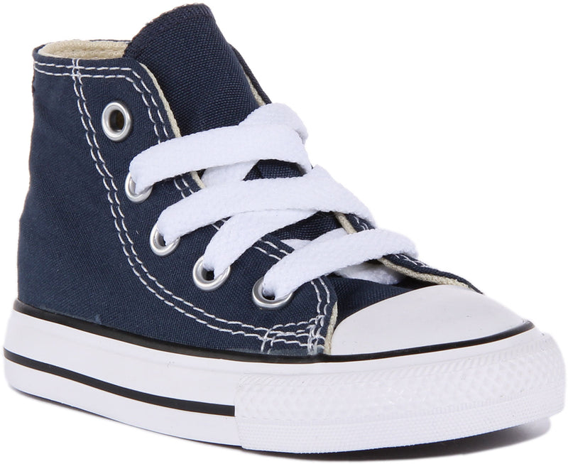 Converse All Star High In Navy For Infants