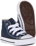 Converse All Star High In Navy For Infants