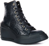 Converse Chuck 70 De Luxe Wedge A10037C In Navy Leather