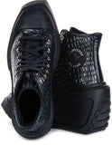 Converse Chuck 70 De Luxe Wedge A10037C In Navy Leather