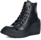 Converse Chuck 70 De Luxe Wedge A10037C In Navy Leather