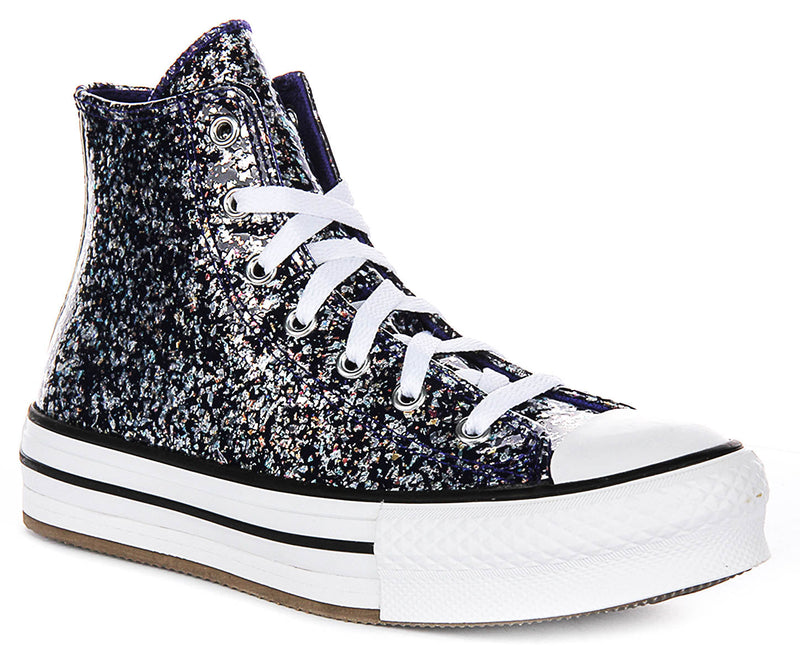 Converse All Star High A10043C In Navy Glitter For Junior