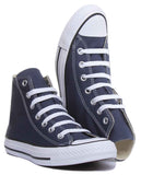 Converse All Star High Core Canvas Trainer In Navy White