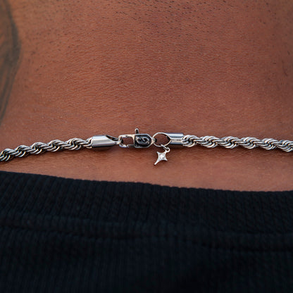 Rope Chain in Black - 4mm