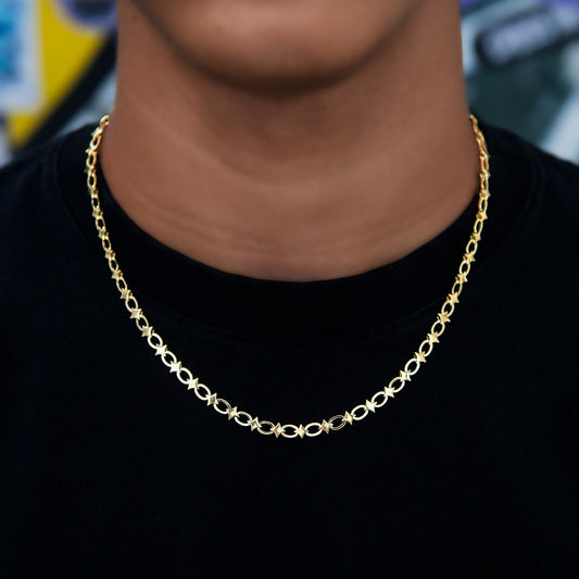 Star Cable Link Chain in Yellow Gold