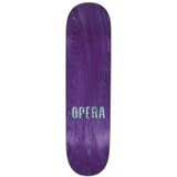 Opera Skateboard Deck Trey Wood Lightning Silver Foil 8.75" x 31.95"