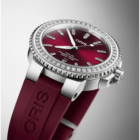 Oris Aquis Date Diamonds Rosso 01 733 7766 4998-07 4 22 68Fc