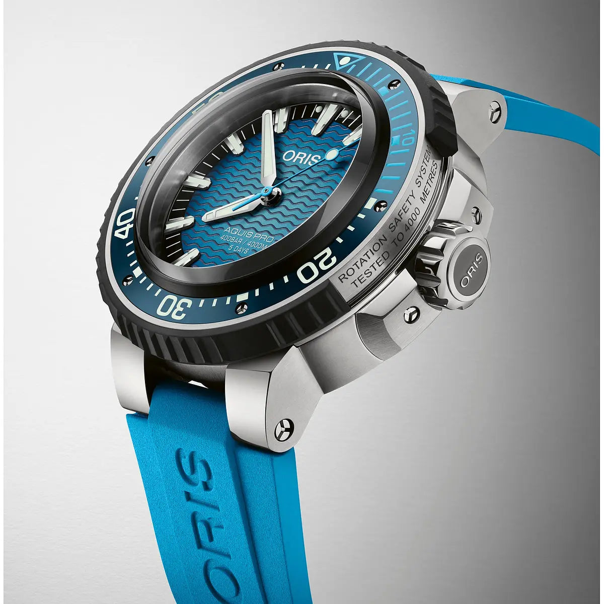 Oris Aquis Date Pro 4000 mt Blu 01 400 7777 7155-Set