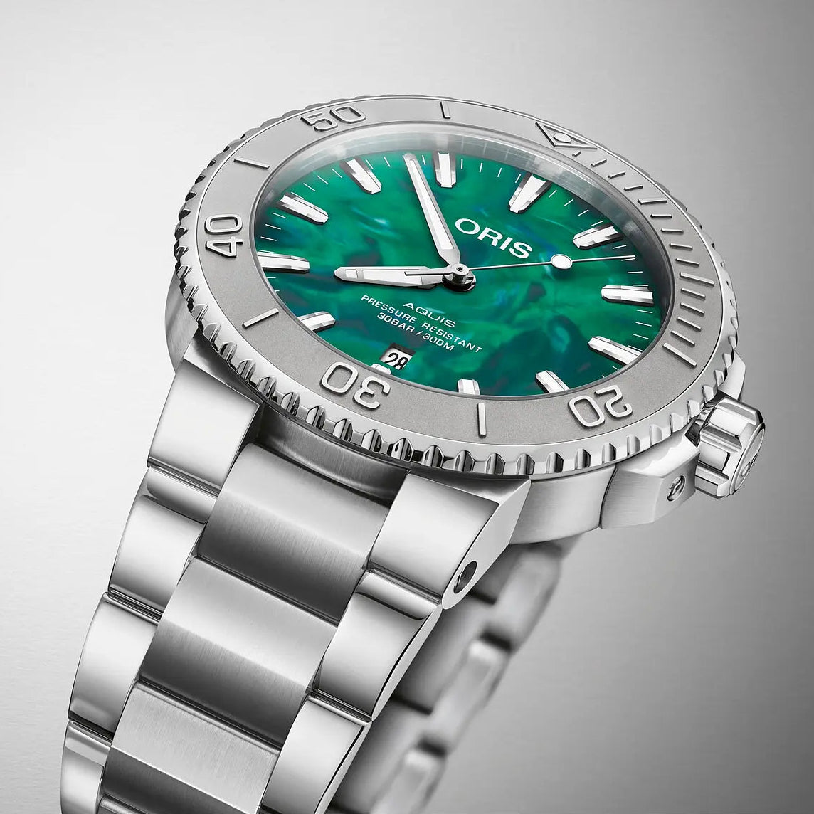 Oris Aquis Date X Bracenet Verde 01 733 7730 4137-07 8 24 05Peb