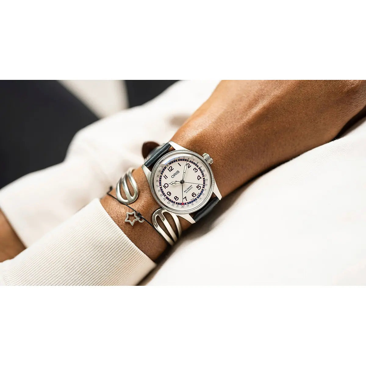 Oris Big Crown Pointer Date Hank Aaron Bianco 01 754 7785 4081-Set