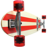 Paradise Longboard 9" x 44" Red Pinstripe Kicktail Complete