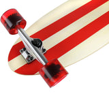 Paradise Longboard 9" x 44" Red Pinstripe Kicktail Complete