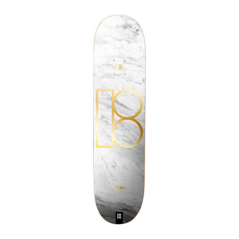 Plan B Skateboard Deck Gustavo White Marble Twin 8.0" x 31.5"