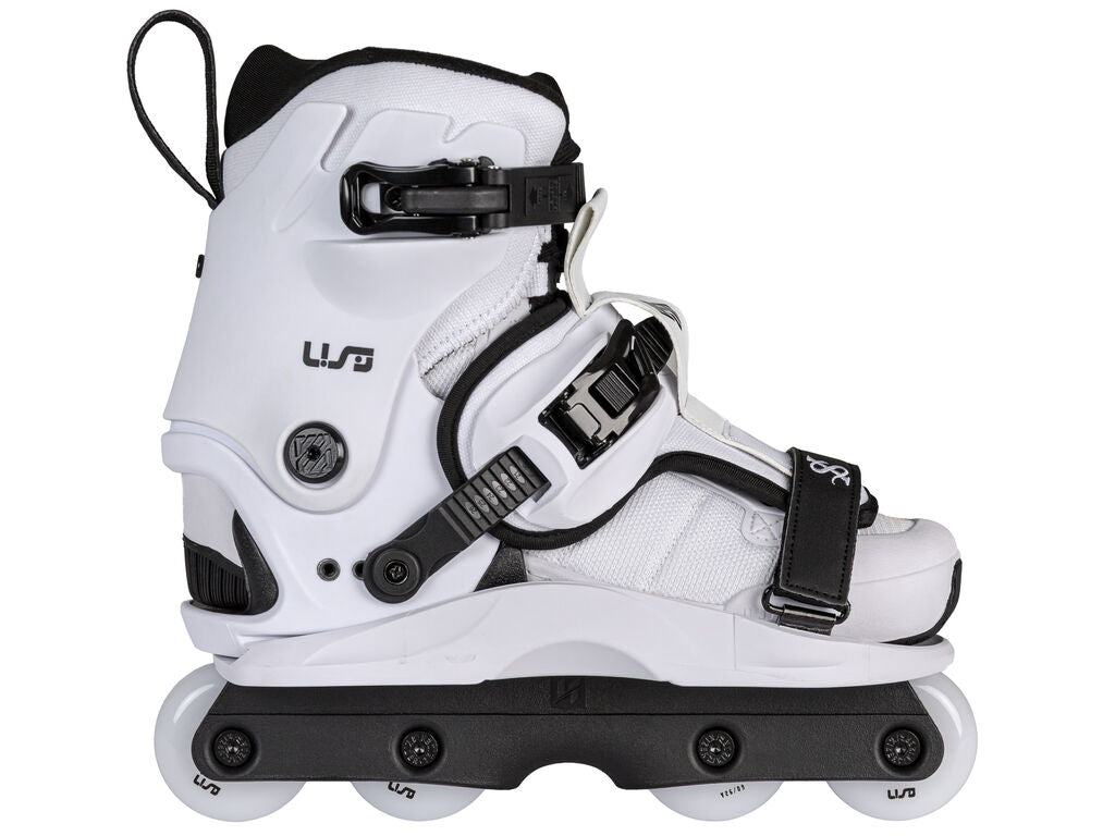 USD Shadow Team White Aggressive Skates