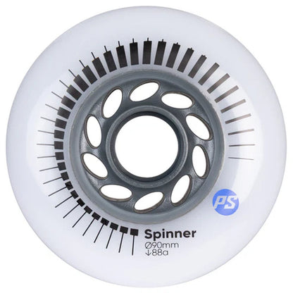 Powerslide Spinner White 90mm/88A Wheels (Pack of 4)