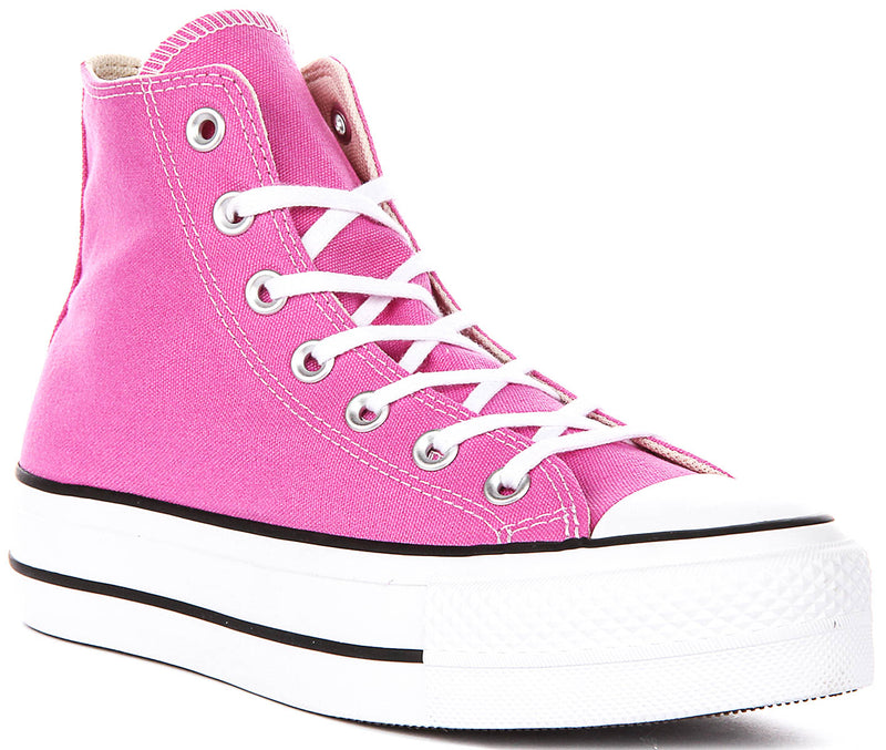Converse All Star Lift A16101C In Pink Platform For Women