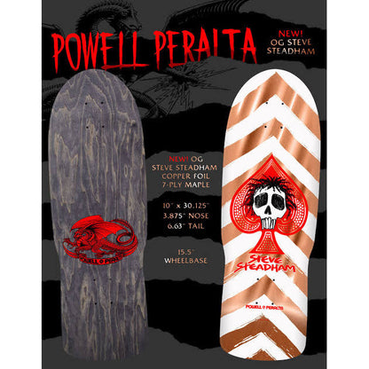 Powell Peralta Skateboard Deck Steadham Spade Copper Foil Old School Reissue