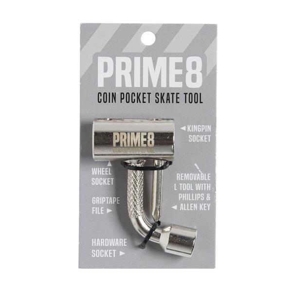 Prime8 Coin Pocket Skateboard Tool Silver