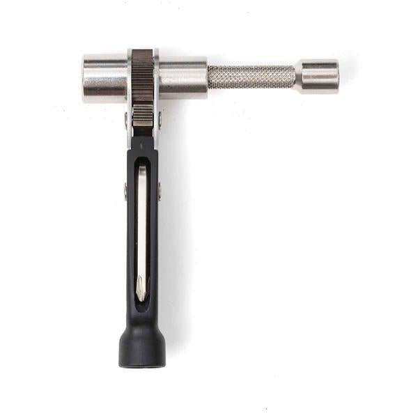 Prime8 Premium Triple Ratchet Lite Skateboard Tool Black - Silver