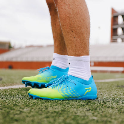 Quantum Energy Flag Football Cleats - Columbia Blue & Slime