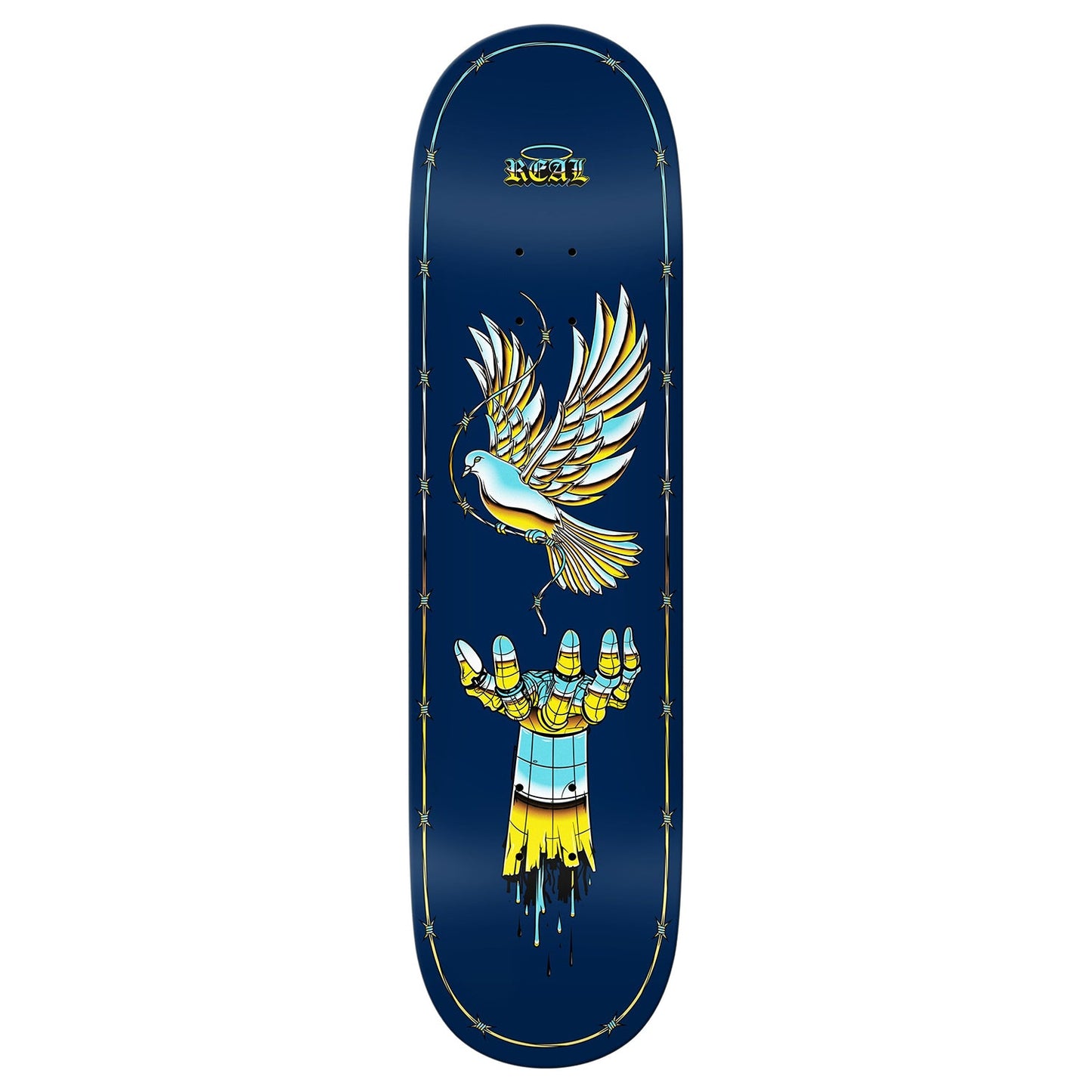Real Skateboard Deck Team Syntheric Peace 8.5" x 31.85"