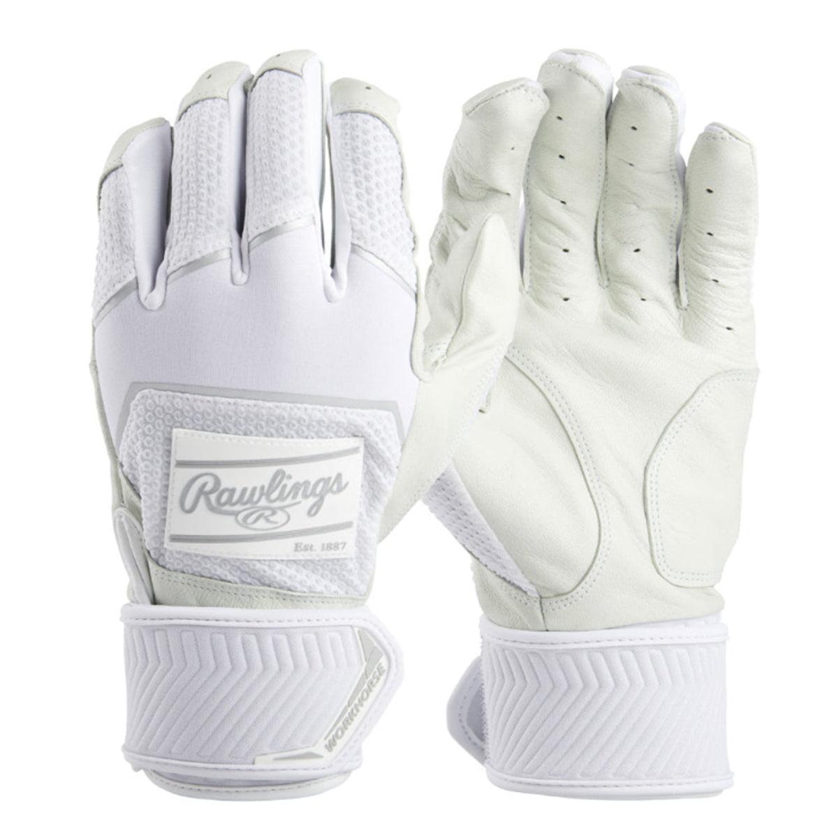 Rawlings Adult Workhorse Batting Gloves Compression Strap - (WHC2BG-W)