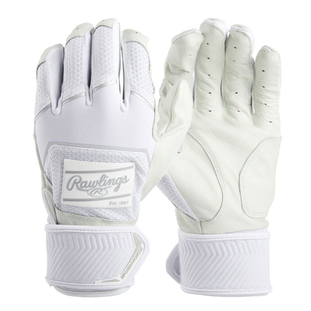 Rawlings Adult Workhorse Batting Gloves Compression Strap - (WHC2BG-W)