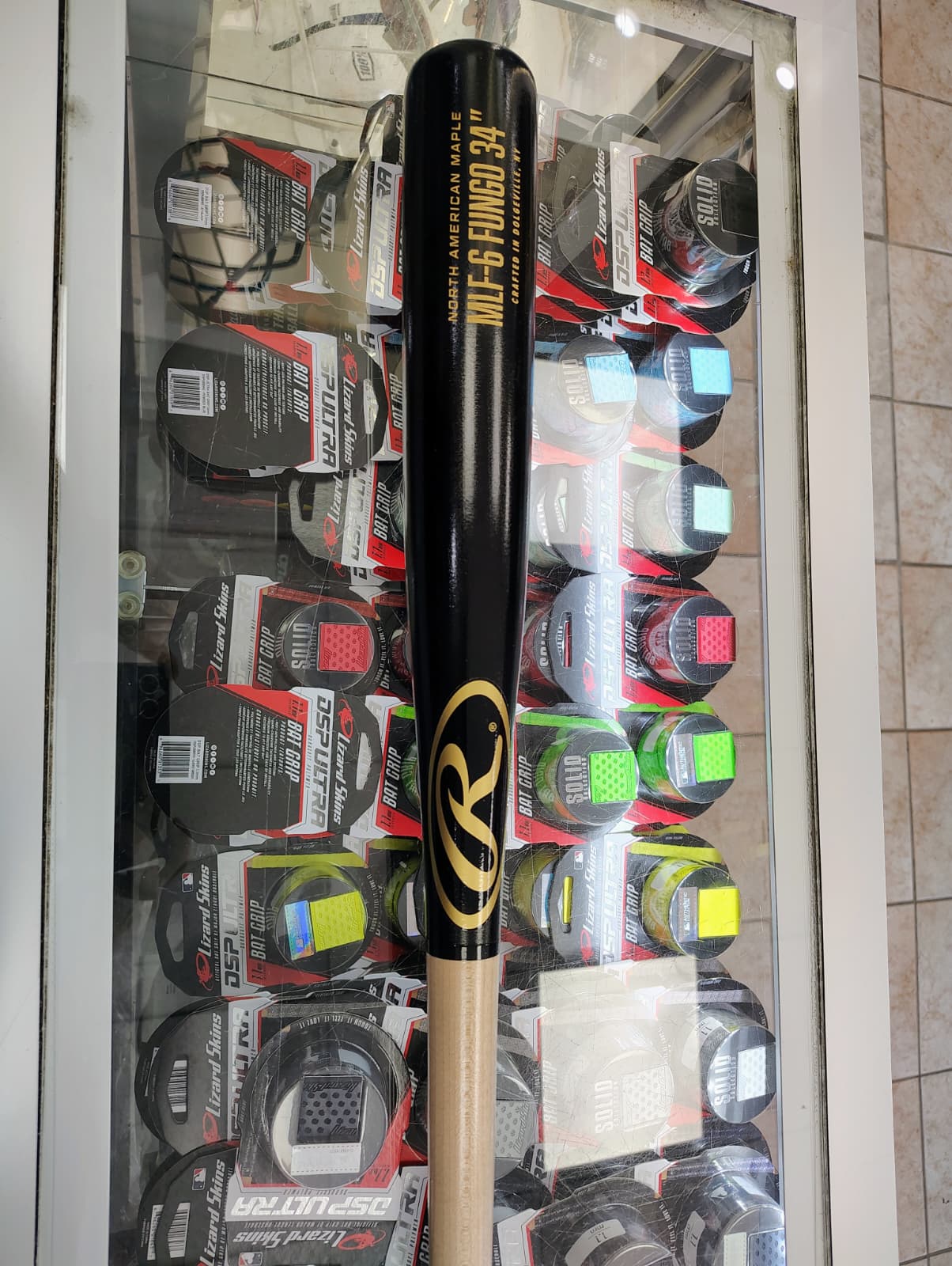 Rawlings Fungo Maple Wood Bat - Black / Natural