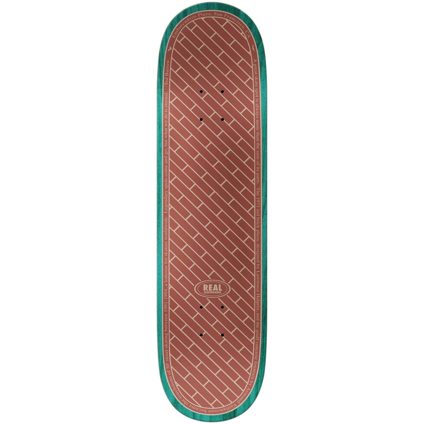 Real Skateboard Deck EMB White 8.25" x 32"