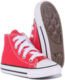 Converse All Star Hi Core In Red For Infants