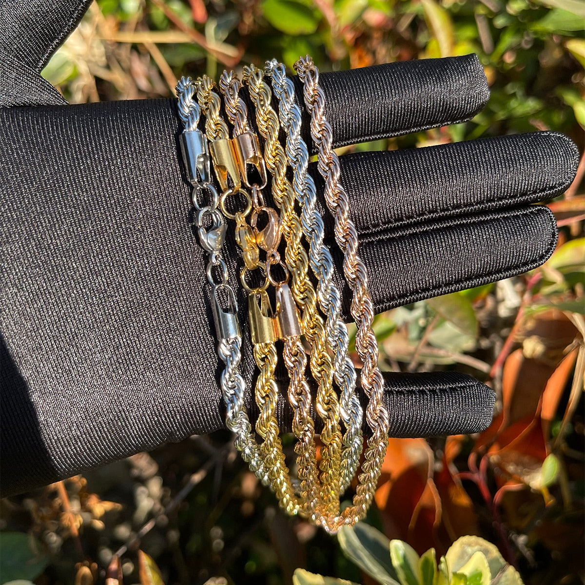 5MM Stainless Steel Rope Chain Necklace