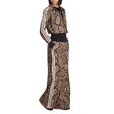 Satin Snake Print Firebird Track Jacket