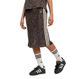 Snake Print Satin Skirt