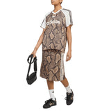 Snake Print Satin Skirt