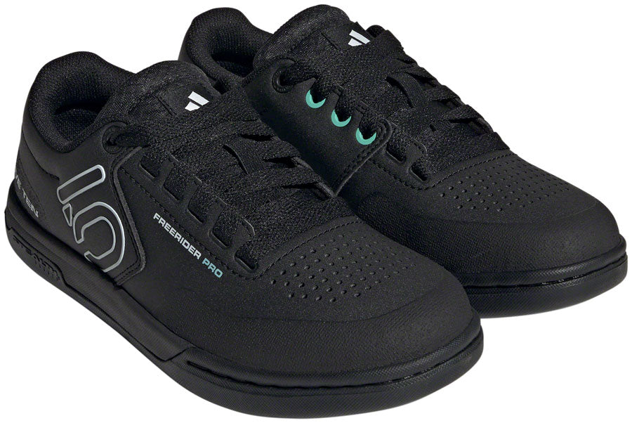 Five Ten Freerider Pro Flat Shoes - Women's, Core Black/Crystal White/Acid Mint