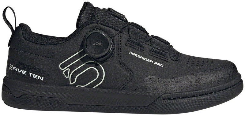 Five Ten Freerider Pro BOA Flat Shoes - Women's, Core Black/Linen Green/FTWR White