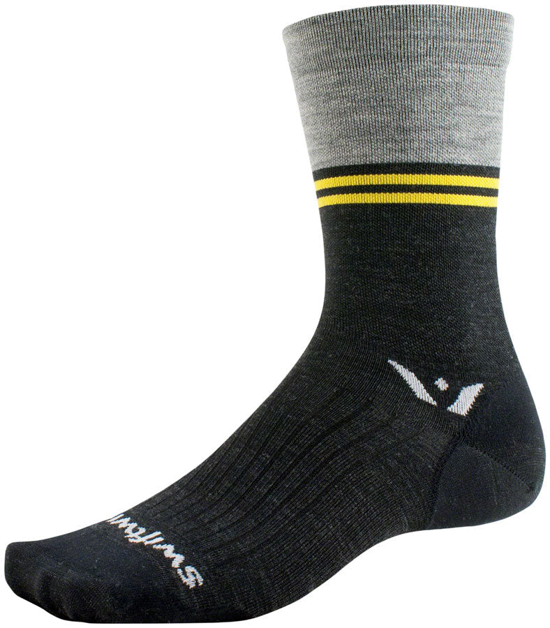 Swiftwick Pursuit Seven Ultralight Socks - 7", Block Stripe