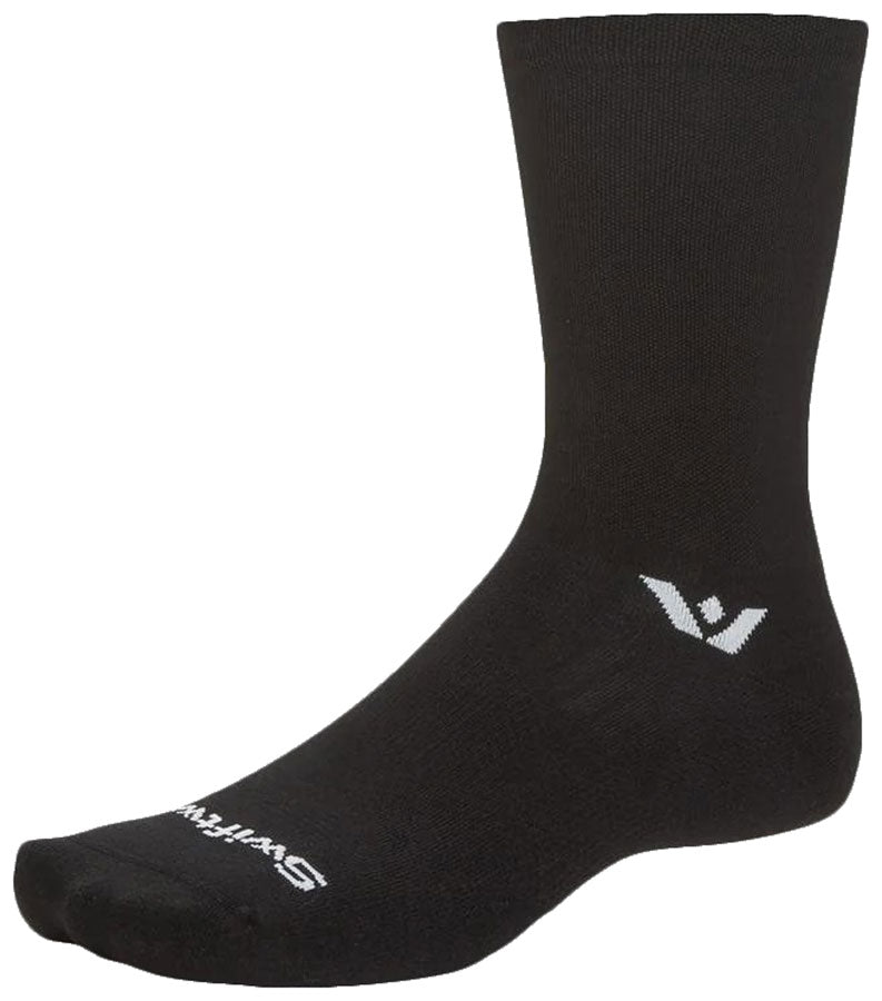 Swiftwick Aspire Quarter Crew Socks - Circuit Black XLarge