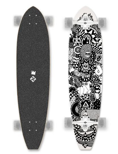 Street Surfing Longboard Rumble Jungle Kicktail 8.5" x 36"
