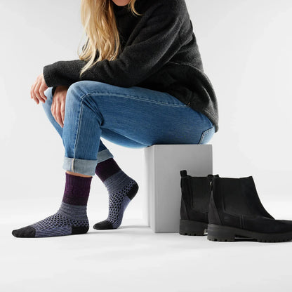 Smartwool - Everyday Cable Crew Socks - Women's - Chalk Violet