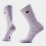 Smartwool - Women's Everyday Groovy Bloom Crew Socks - Purple Eclipse